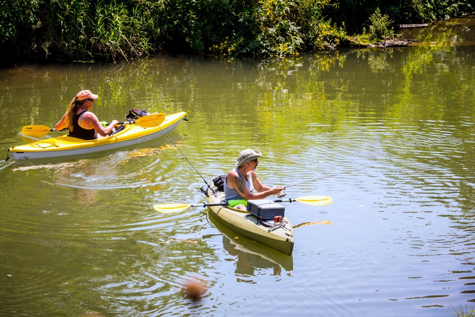 fishing from kayak